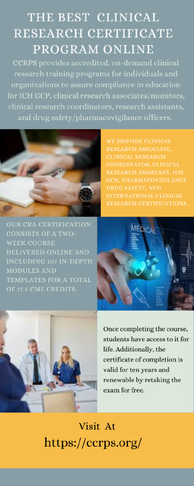 The Best  Clinical Research Certificate Program Online | edocr