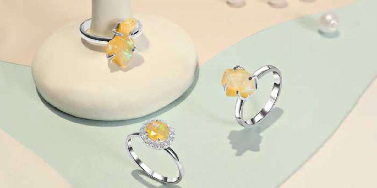 Buy Handmade Stud Opal Ring | Rananjay Exports