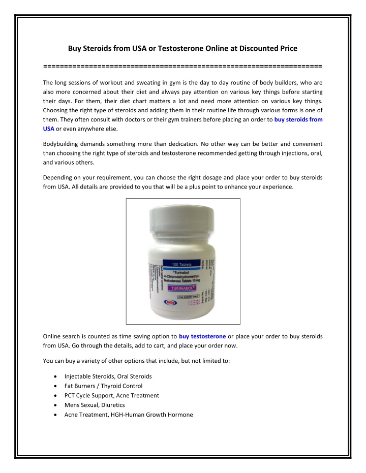 PPT - Buy Steroids from USA or Testosterone Online at Discounted Price PowerPoint Presentation - ID:11276886