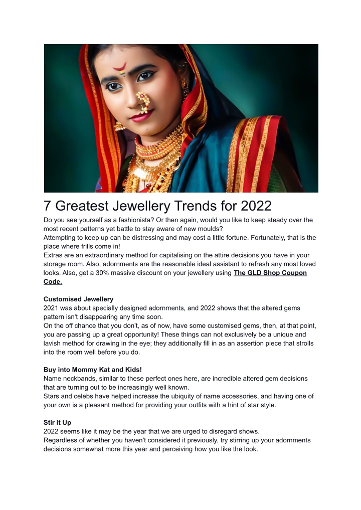 7 Greatest Jewelry Trends for 2022