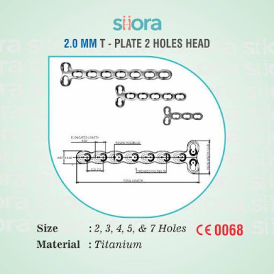 2.0 mm T-Plate 2 Holes Head Profile Picture